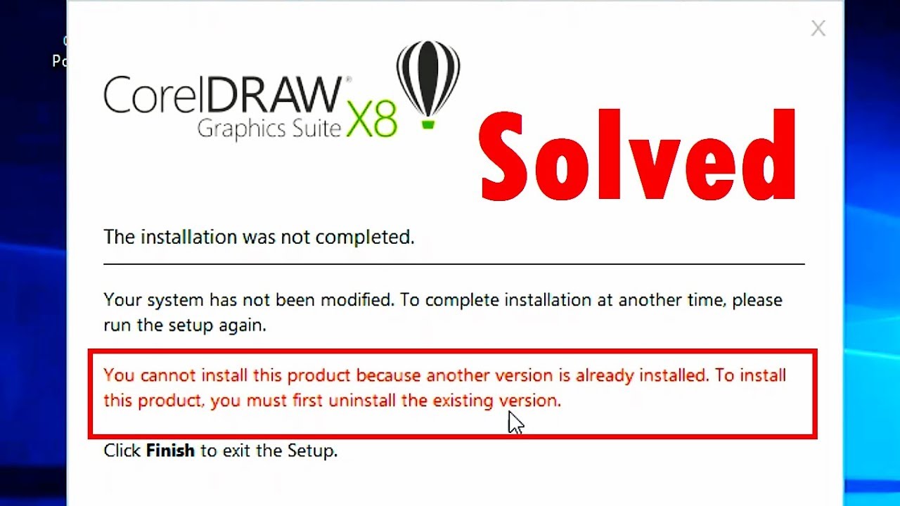 Error Not Installed Coreldraw